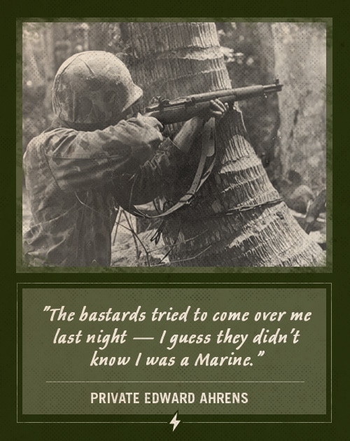 Private edward ahrens last words bastards tried to come over me. 