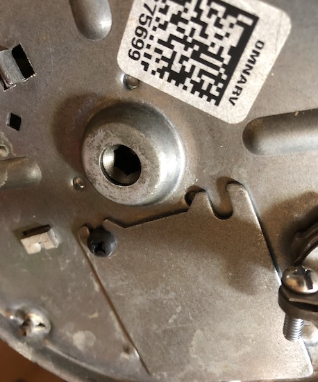 Crank of a garbage disposal.