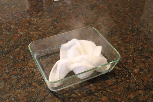 Teapot method creates a super hot towel.