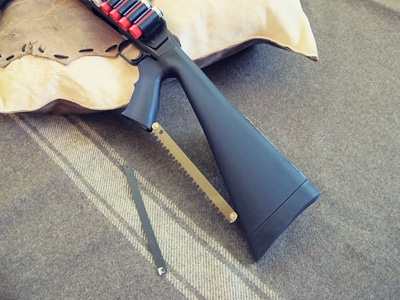 Survival shotgun modified zombie apocalypse makeshift saw.