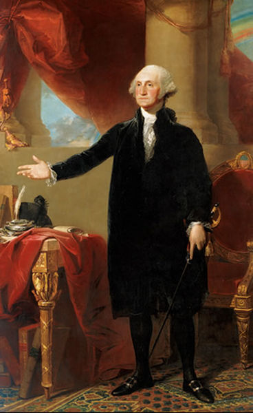George Washington painting full body portrait.