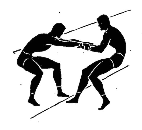 WWii strength and conditioning exercises pull hands illustration.