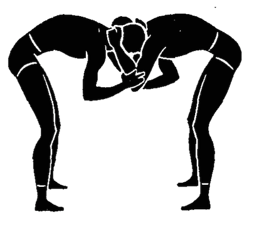 WWii strength and conditioning exercises wrestling illustration.