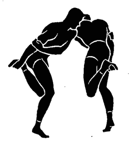 WWii strength and conditioning exercises rooster fight illustration.
