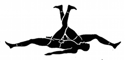 WWII strength and conditioning exercises Indian wrestling illustration.