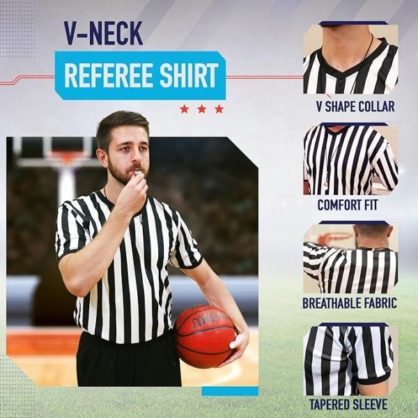 Murray Sporting Goods Men's Basketball V-Neck Referee Shirt - Image 3